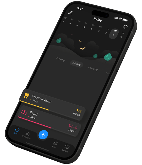 Habit tracker app for consistent downtime habits
