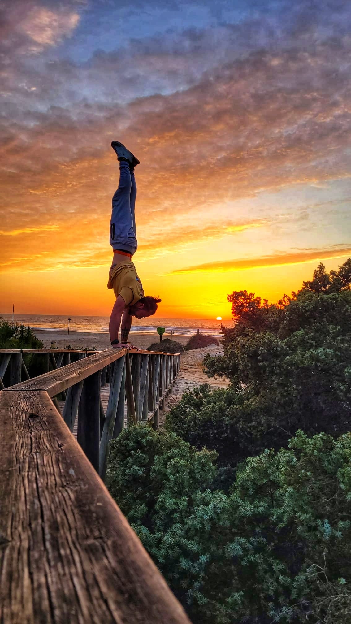 Handstand on Beach